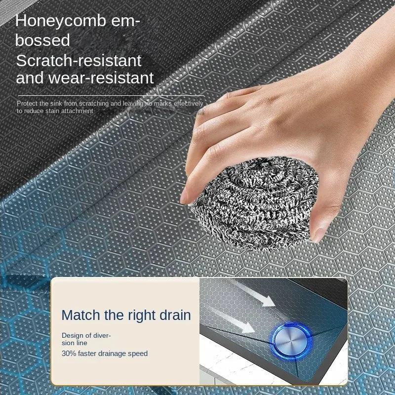 2024 75x45cm Integrated Waterfall Kitchen Sink Honeycomb Technology Large Digitial Display Stainless Steel Water Filter Cup Washer