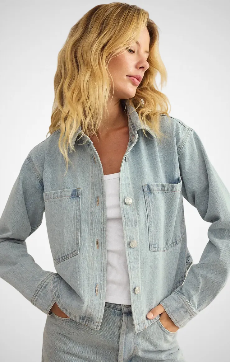 All Day Cropped Denim Jacket