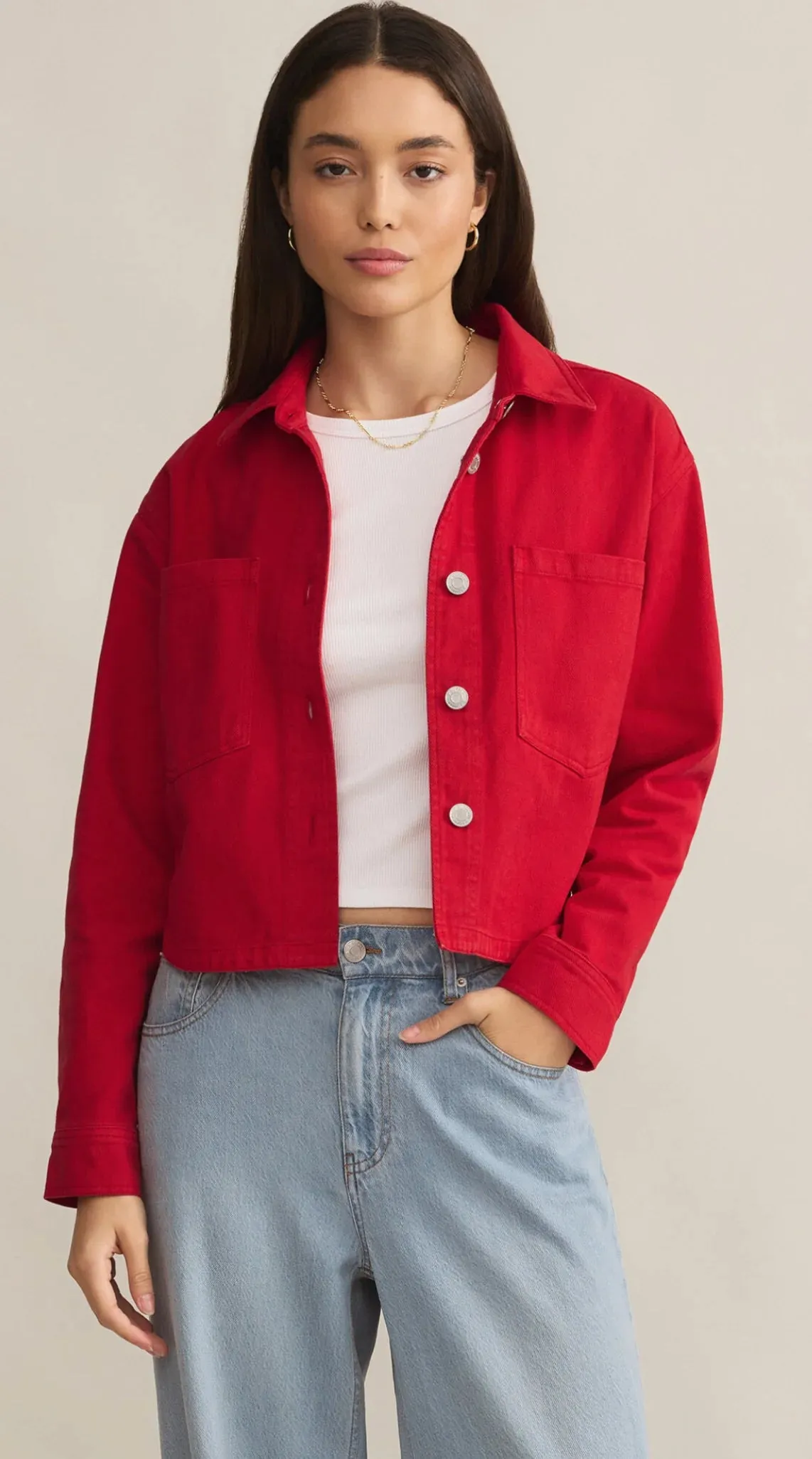 All Day Cropped Denim Jacket
