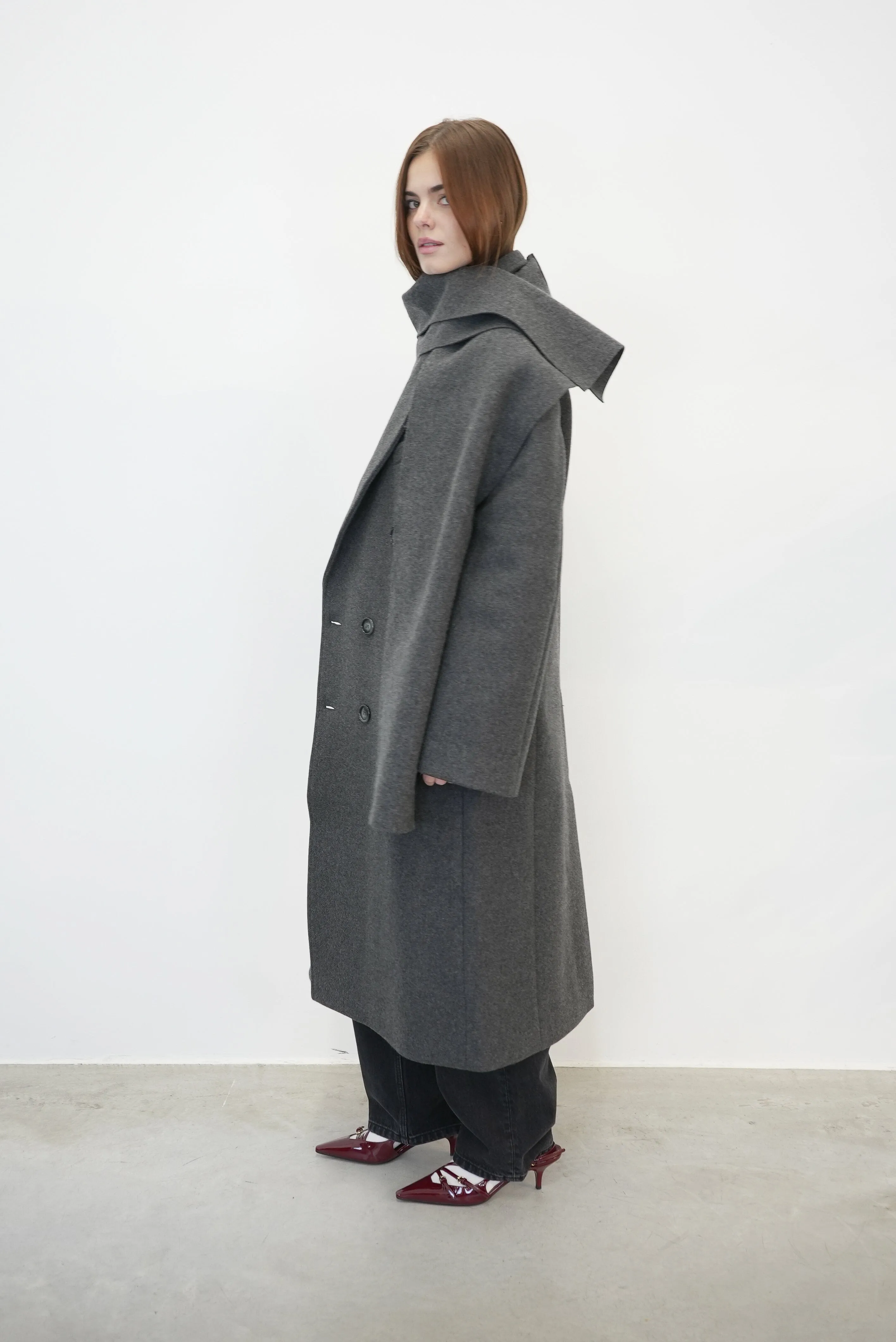 ANDES WOOL COAT IN GREY