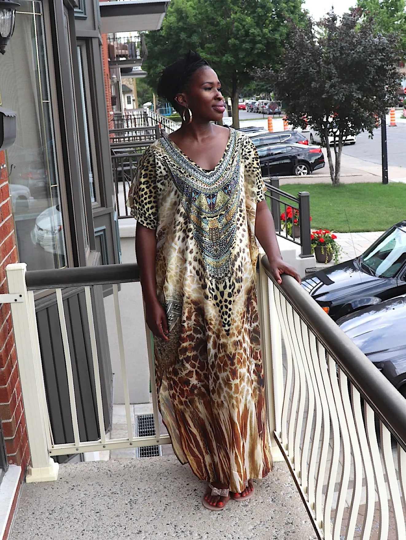 ANIMAL PRINT Maxi Kaftan Dress