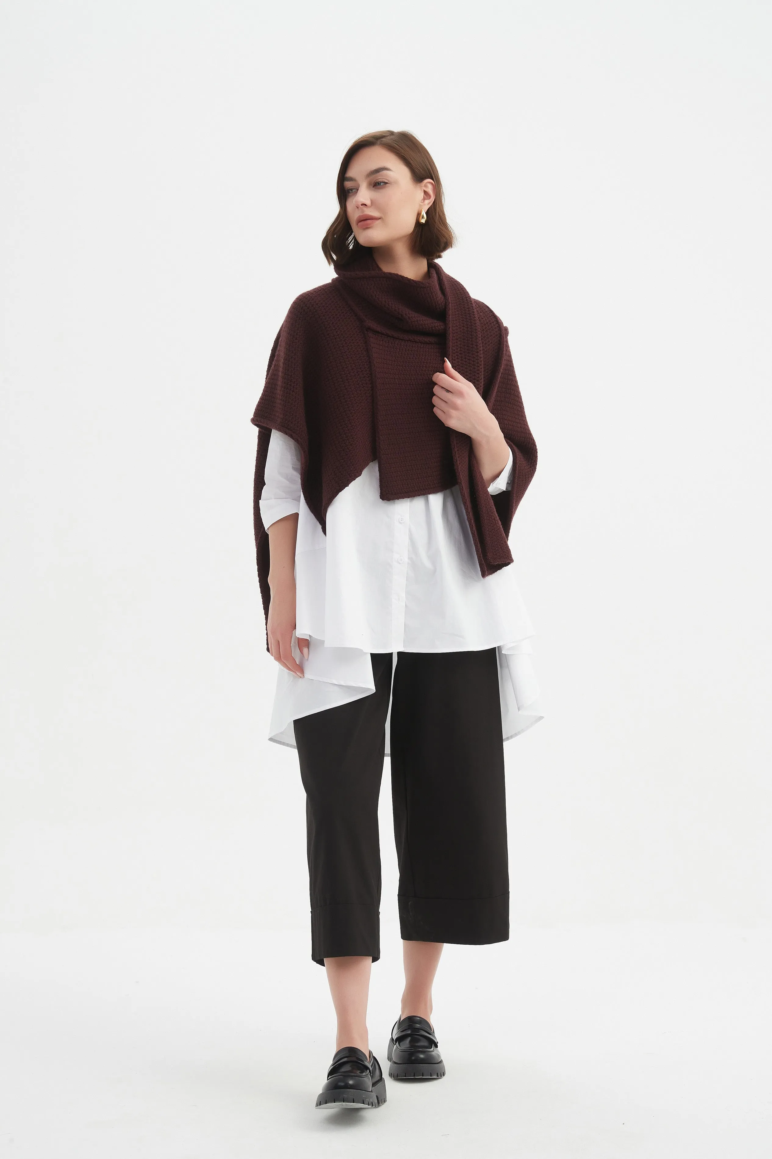 ASYMMETRIC WRAP KNIT