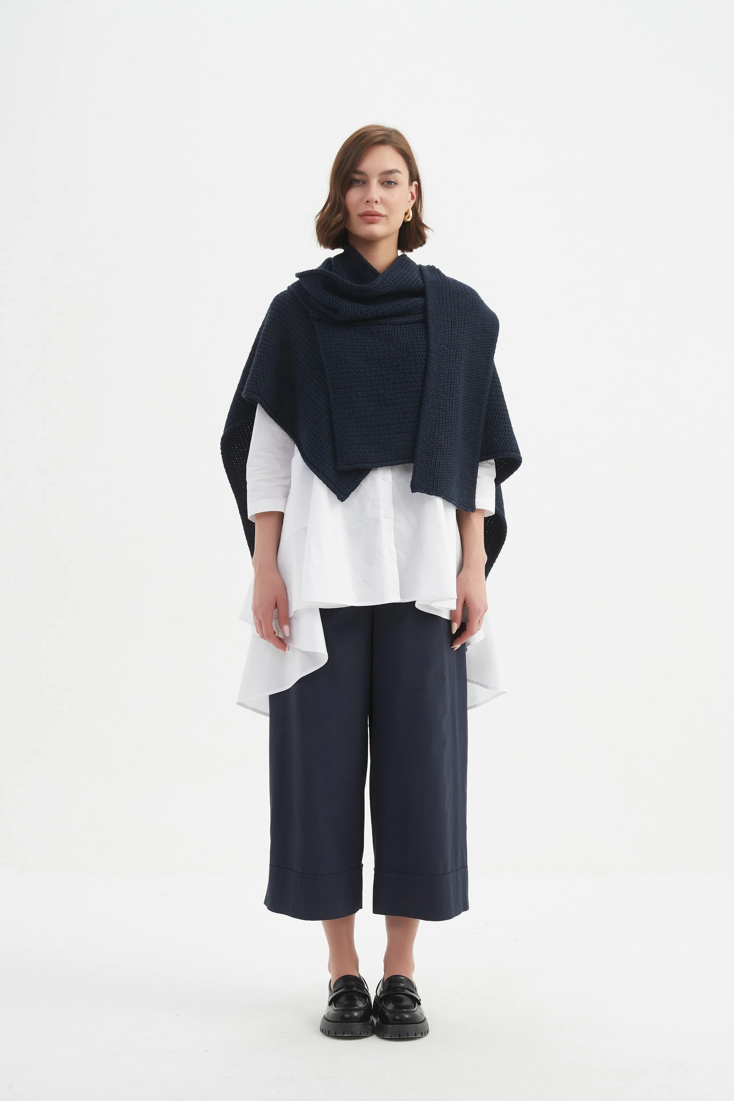 ASYMMETRIC WRAP KNIT
