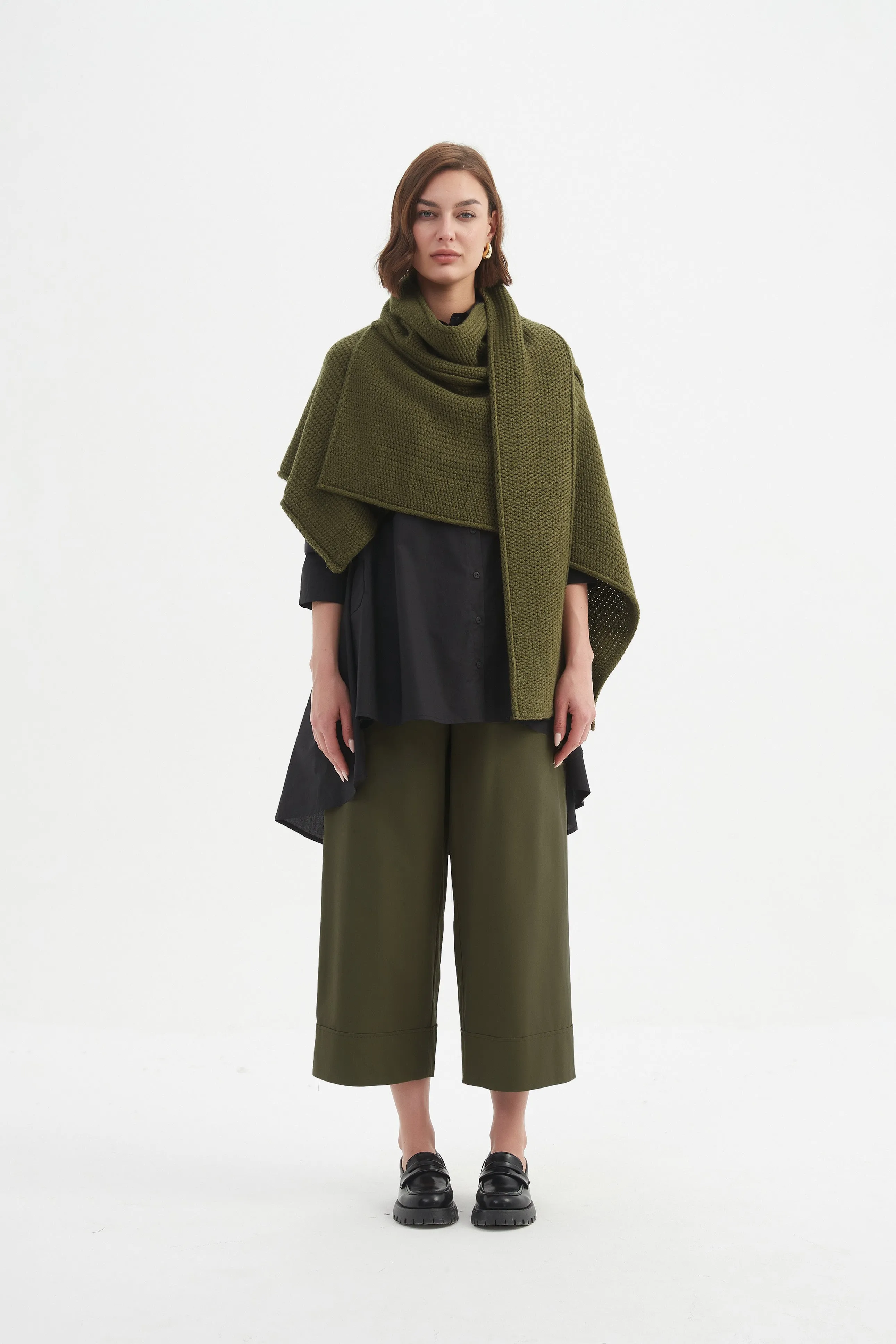 ASYMMETRIC WRAP KNIT