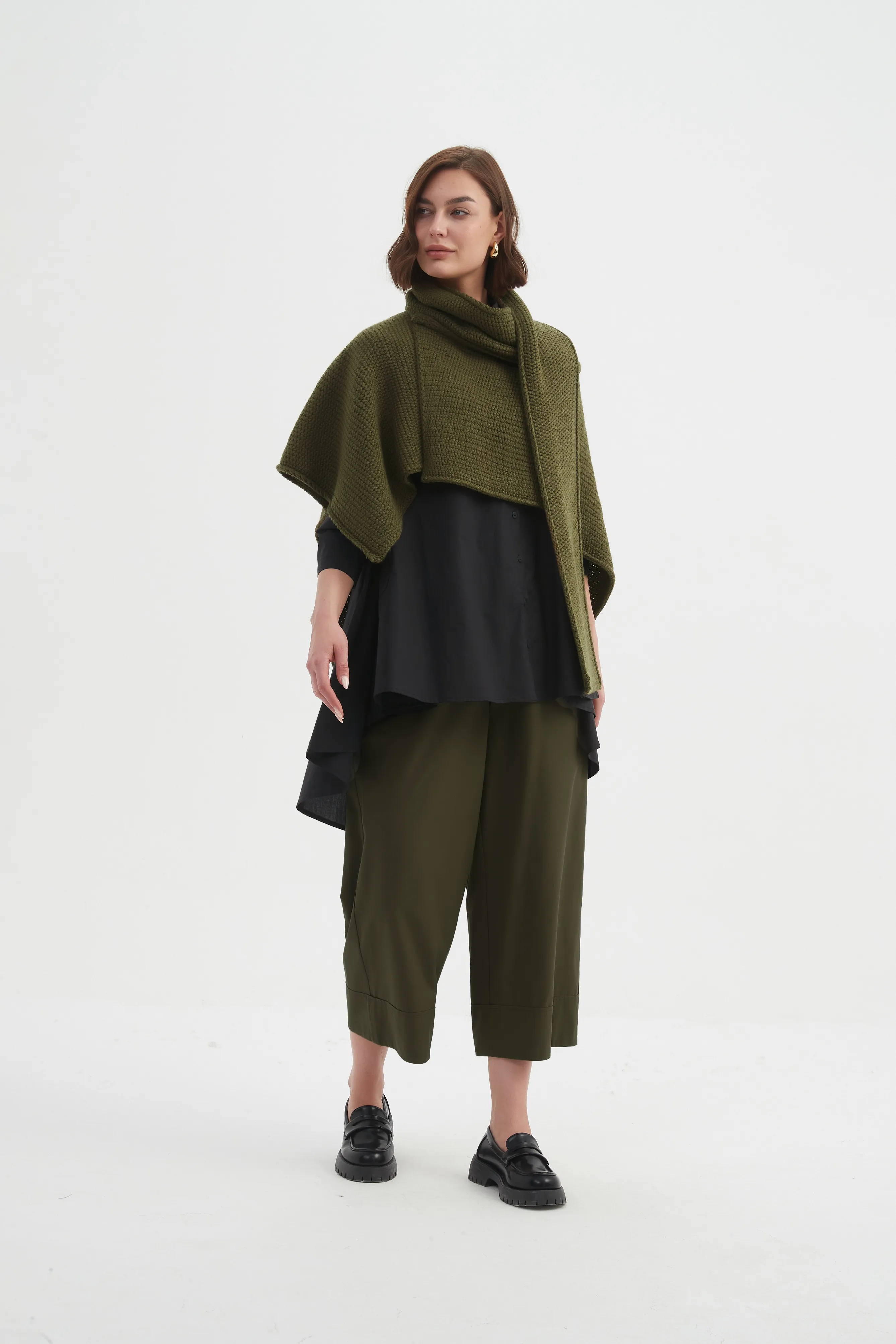 ASYMMETRIC WRAP KNIT