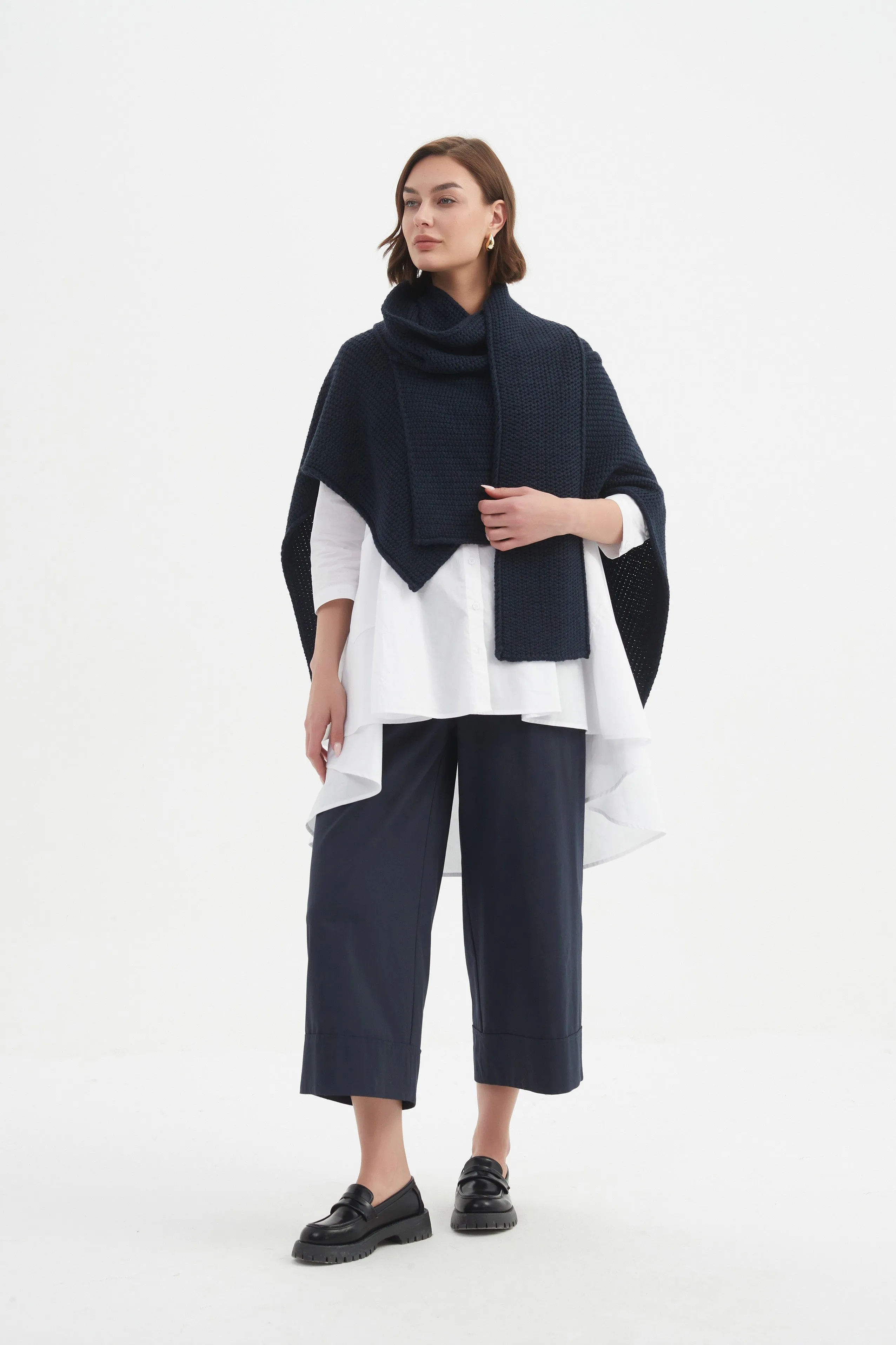 ASYMMETRIC WRAP KNIT