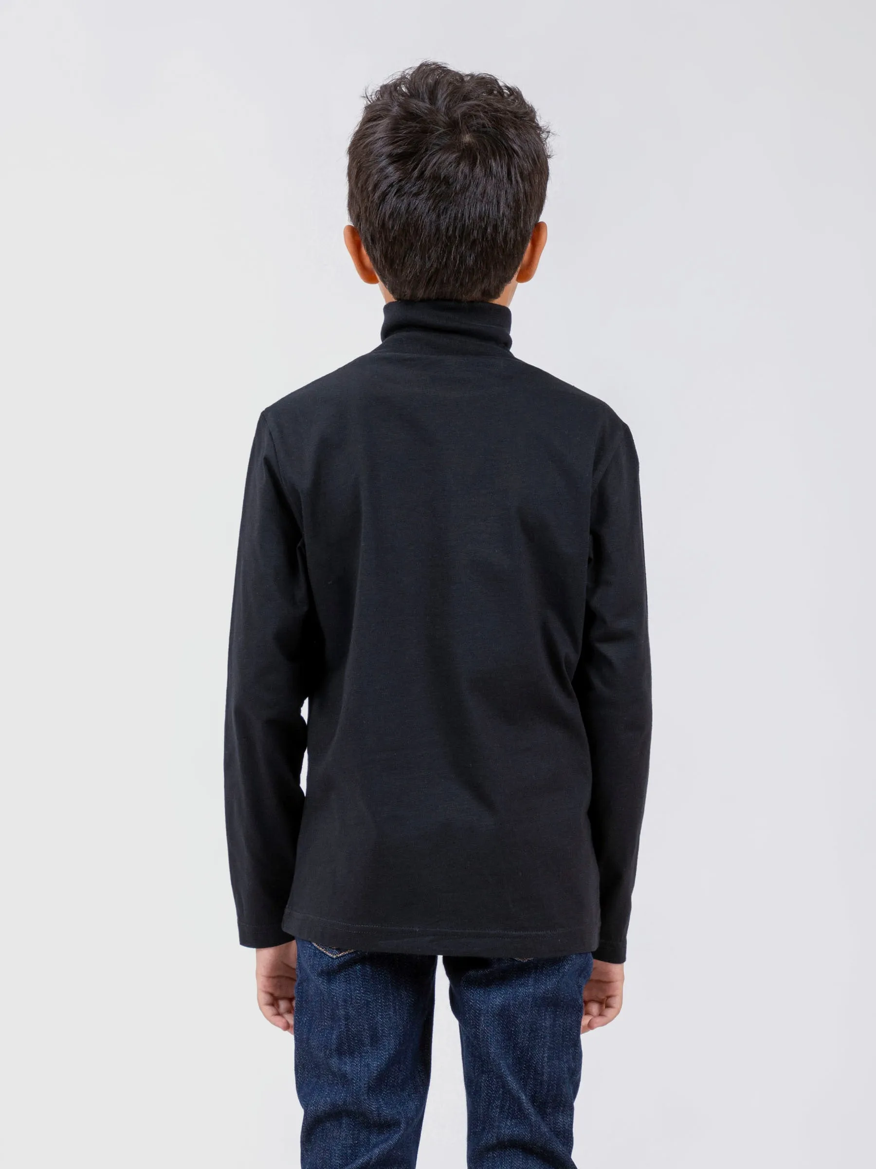 Black High Neck With Long Sleeves - Unisex
