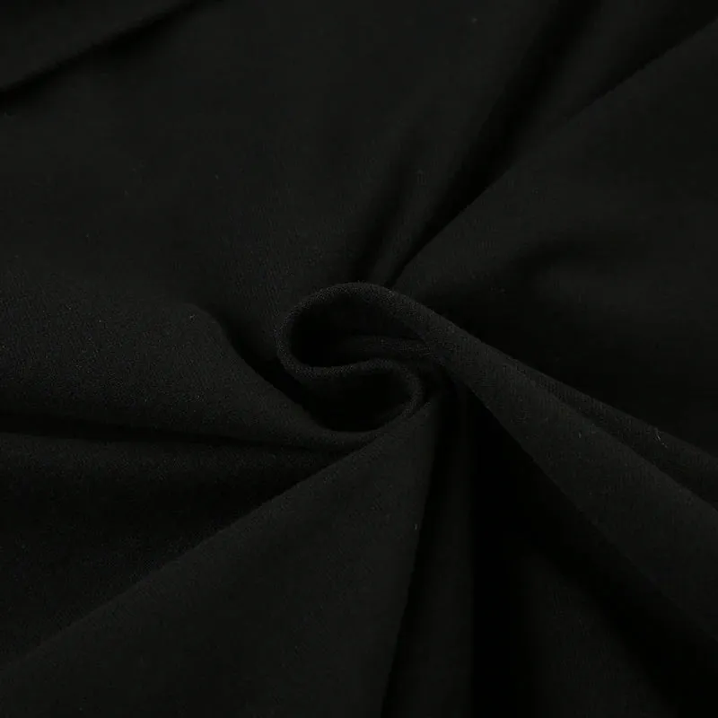 Black Turtleneck Hollow Out Long Sleeve