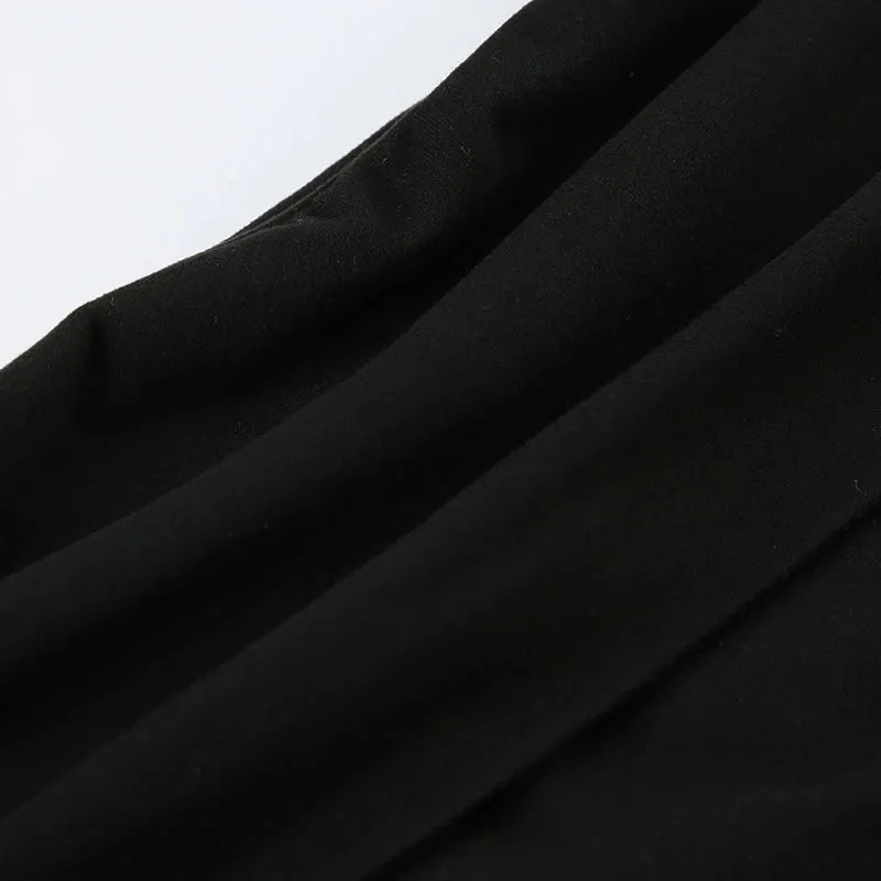 Black Turtleneck Hollow Out Long Sleeve