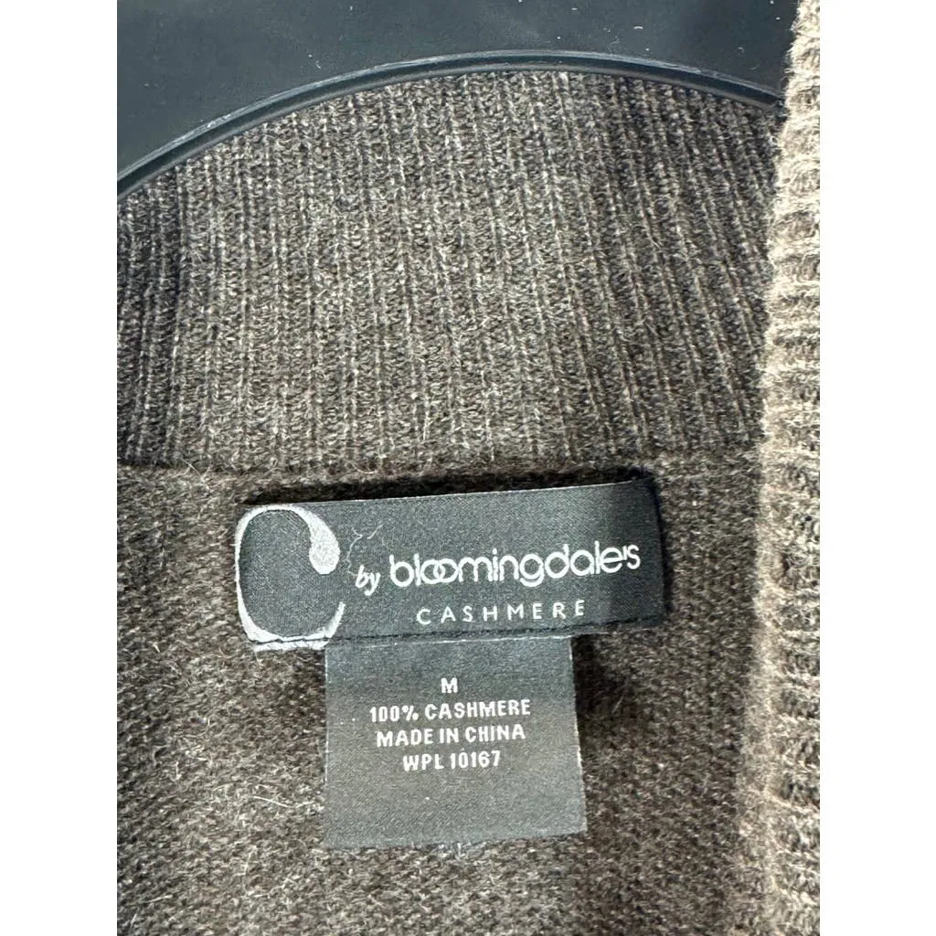 C BY BLOOMINGDALES Women's Brown Cashmere Turtleneck Pullover Sweater SZ M