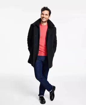 Calvin Klein Men Coleman Wool-Blend Overcoat Coat 40S Black W/ BIB