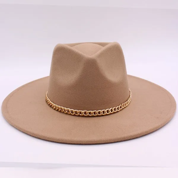 Chain Belt Fedora Hat