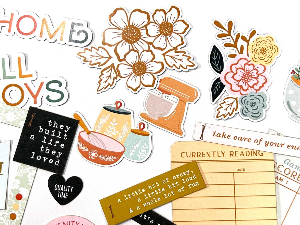 Citrus Twist Life-Crafted SLOW DAYS Die Cut Ephemera