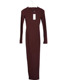 Club L Brown Wonder Bodycon Long Sleeve Maxi Dress UK 4