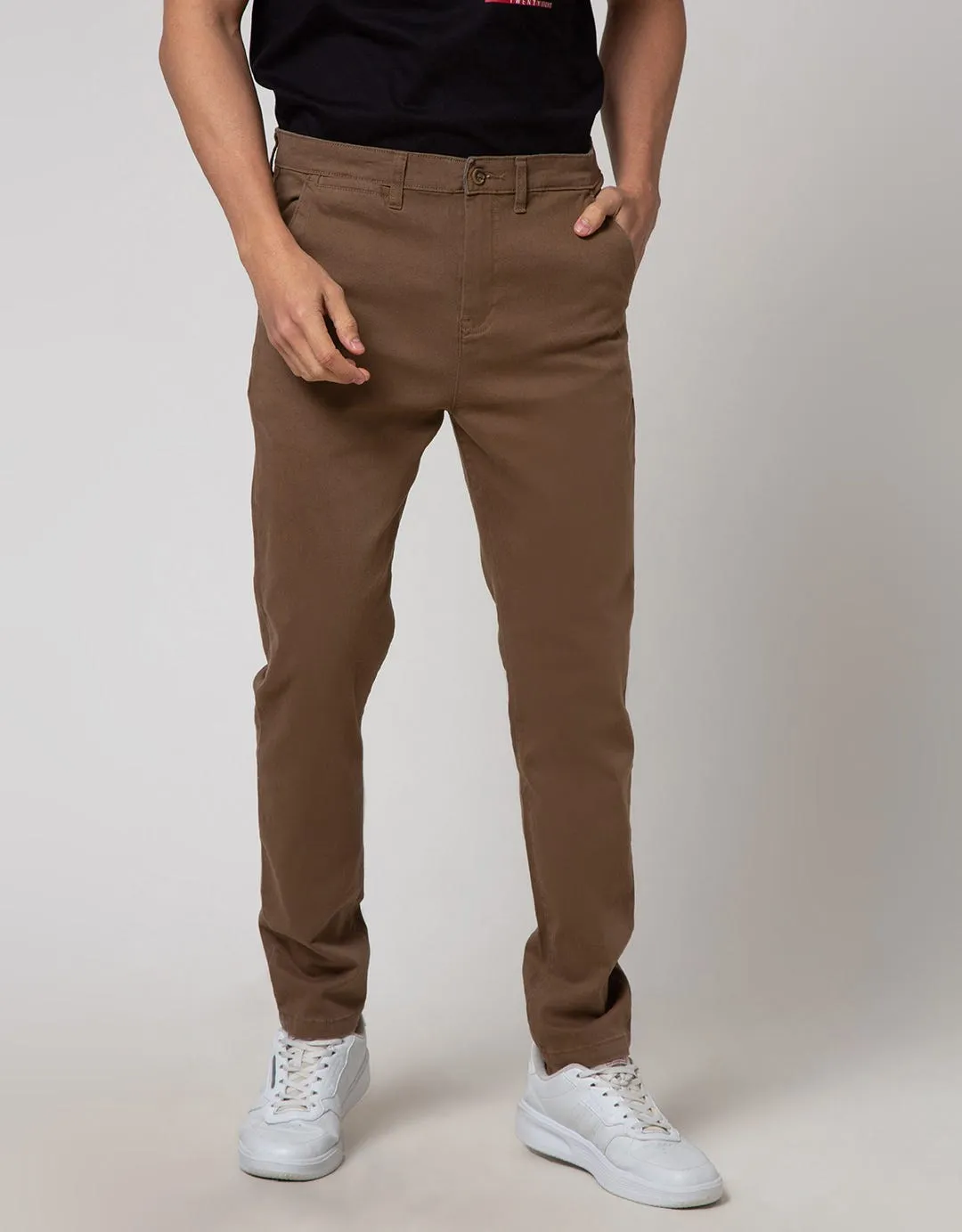 Cole Slim Basic Solid Celana Chinos Pria