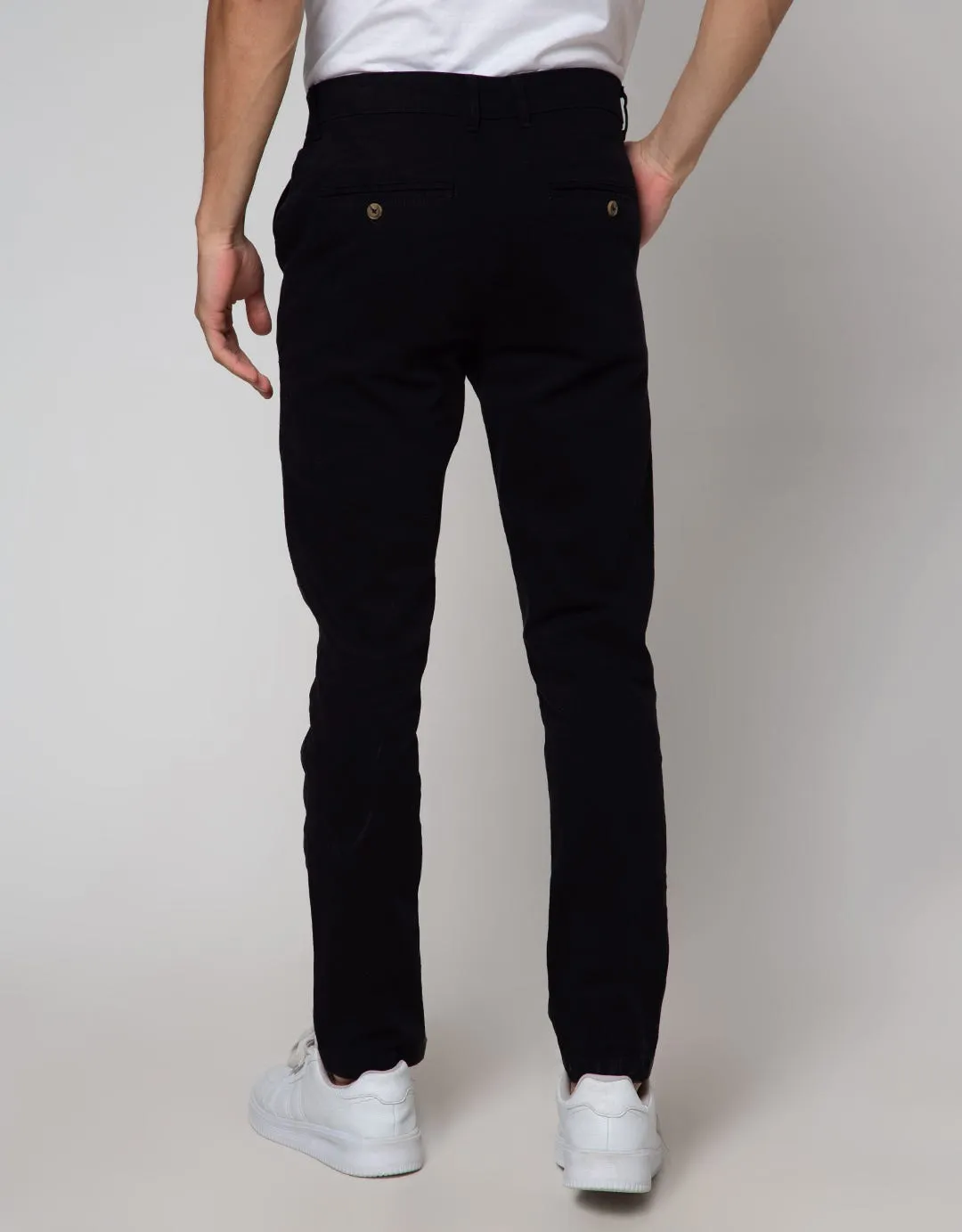 Cole Slim Basic Solid Celana Chinos Pria
