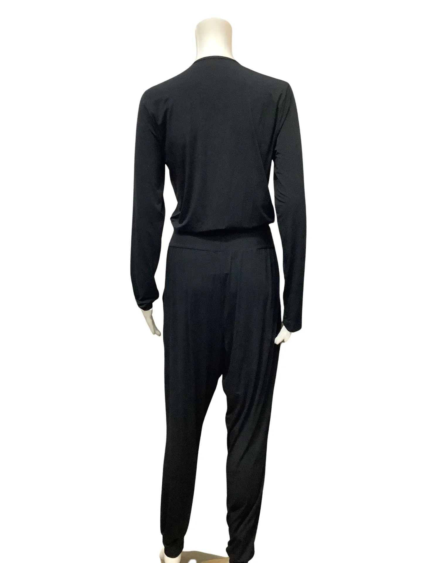 Commando Women's Jumpsuit Black Butter Wrap Size: M