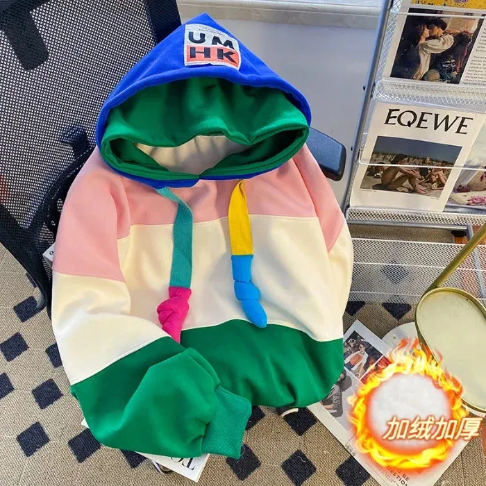 Contrast Fleece Hoodie