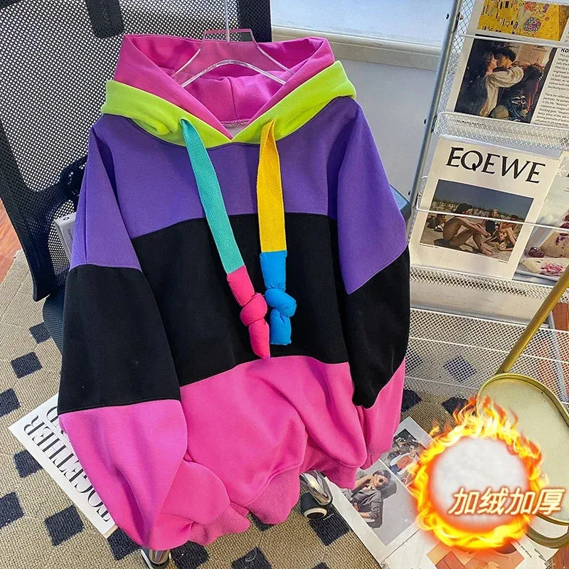 Contrast Fleece Hoodie