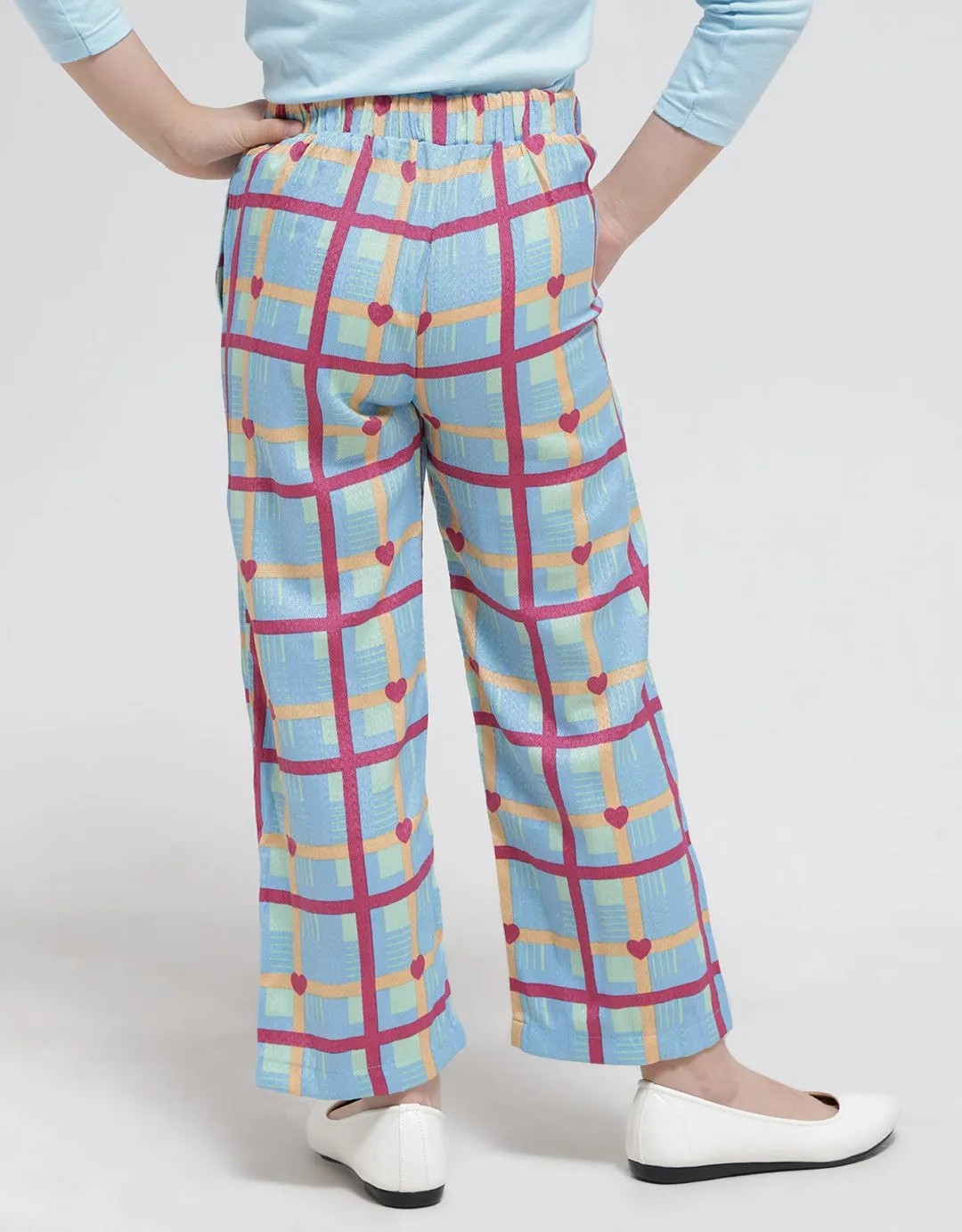Curly Fashion Long Pants Anak Perempuan With Elastic Waist
