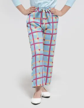 Curly Fashion Long Pants Anak Perempuan With Elastic Waist
