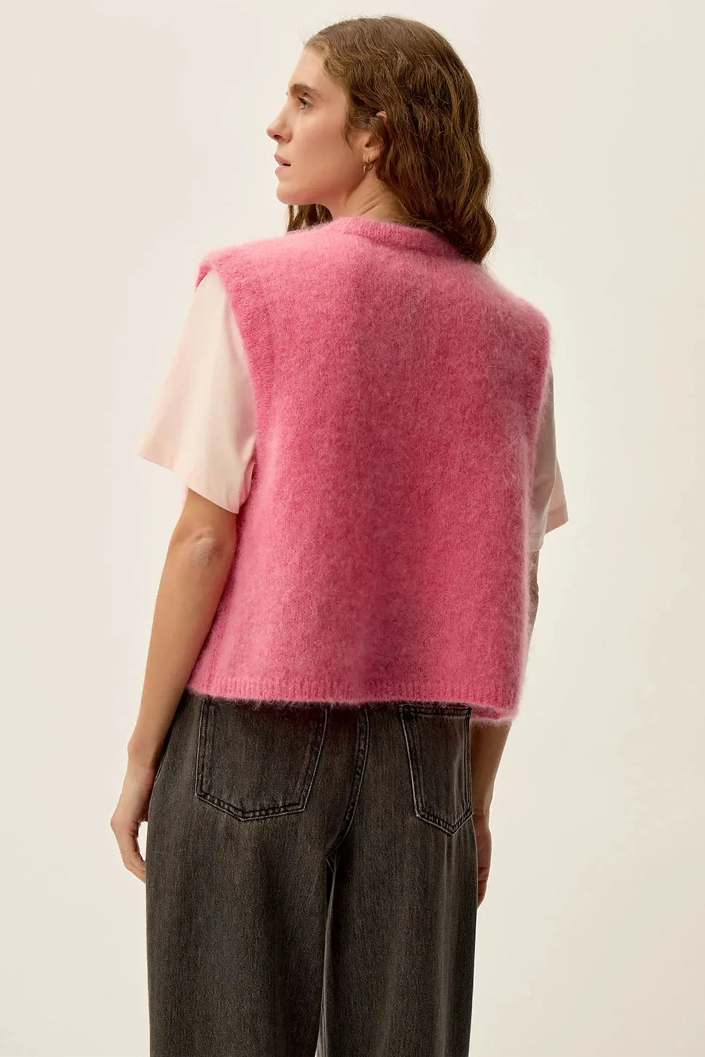 Des Petits Hauts Gilet Cardigan Bunny Bubble Pink 1E250038