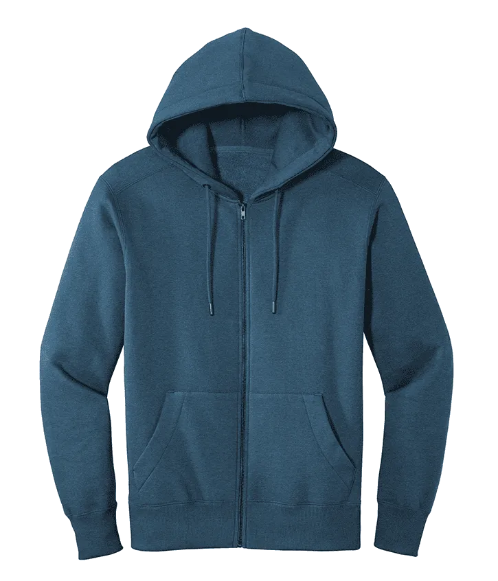 District Men's Custom Full Zip Fleece Hoodie