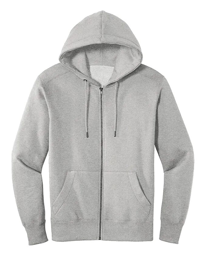 District Men's Custom Full Zip Fleece Hoodie