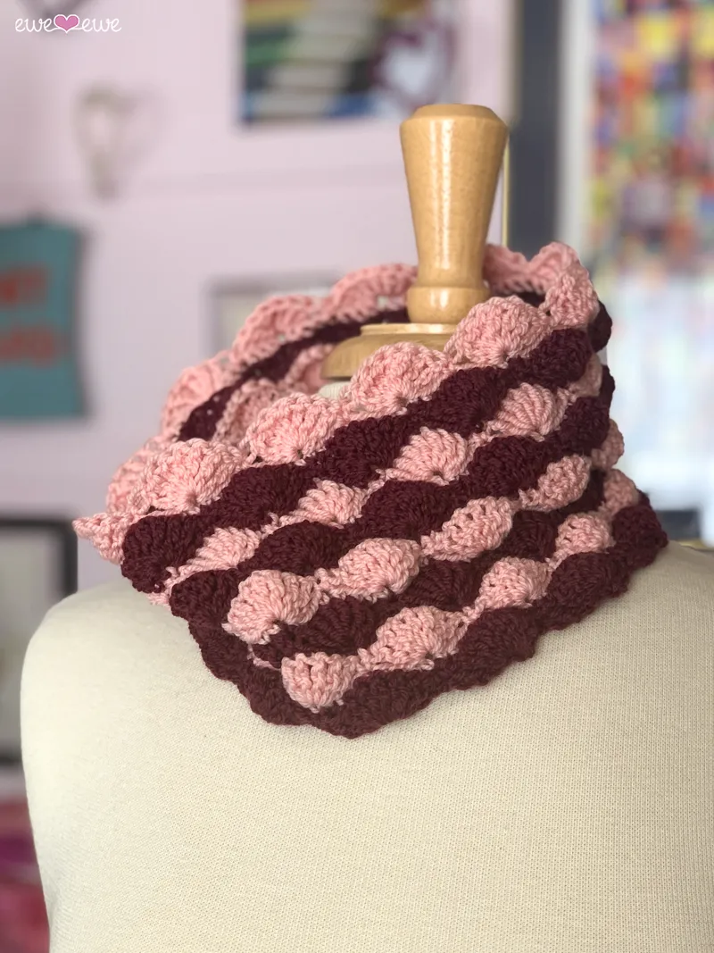 Don't Be Shellfish PDF Crochet Shell Stitch Cowl FREE Pattern