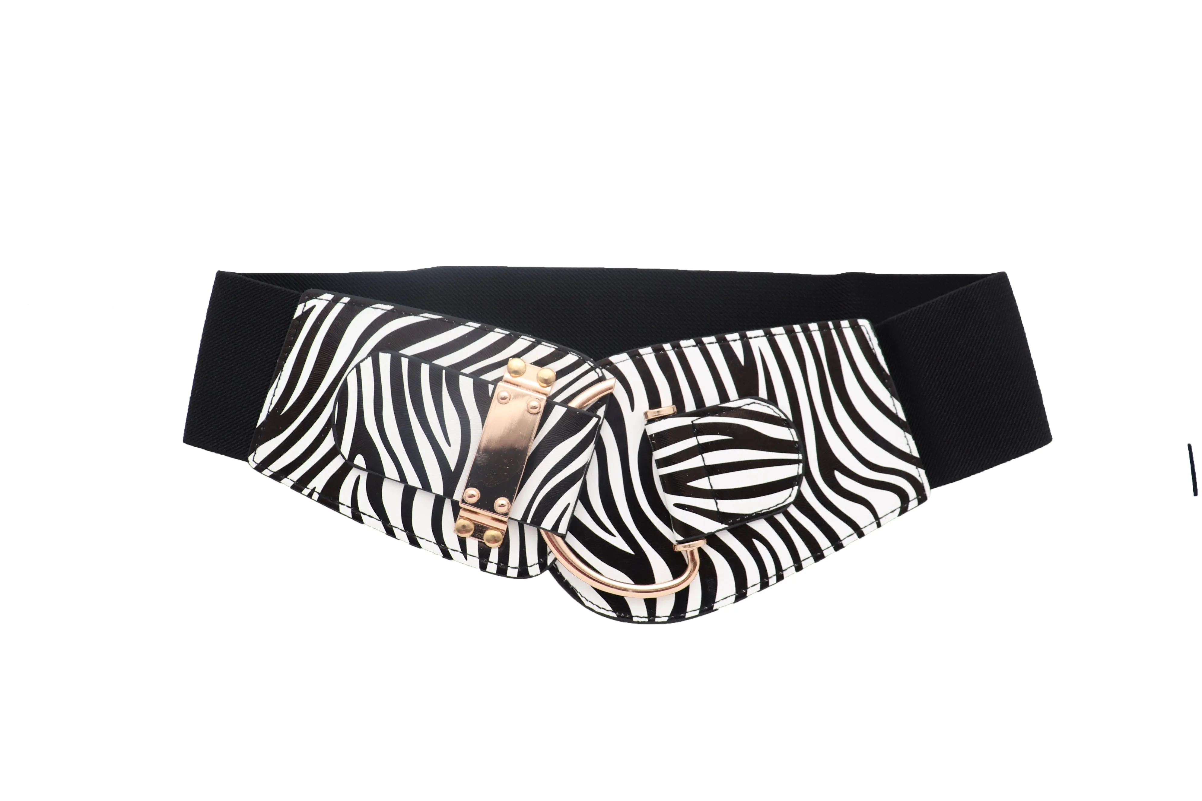 Elastic Wide Waisted Hook Buckle Belt