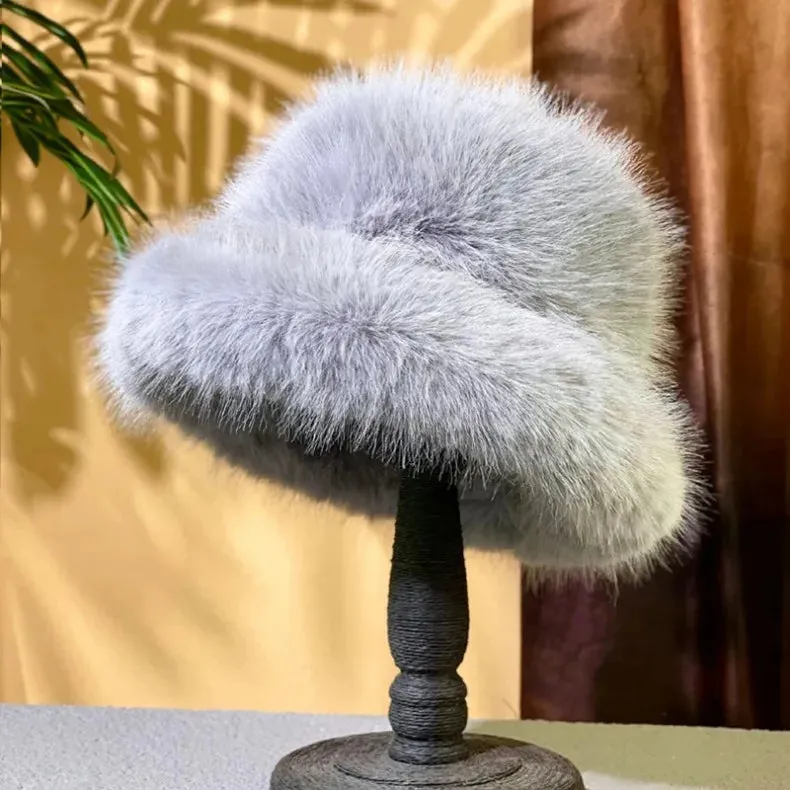 Faux Fur Bucket Hats