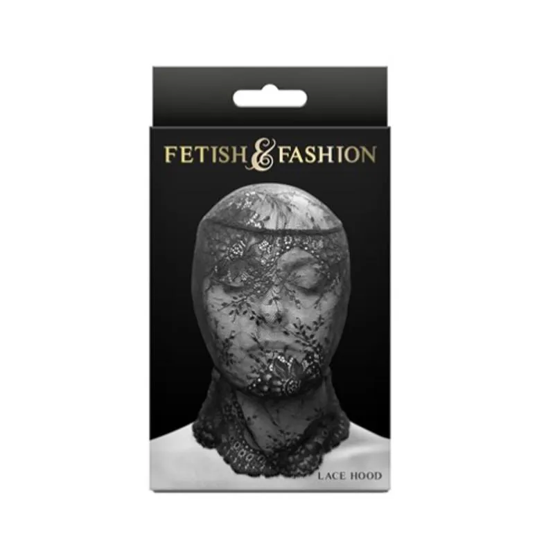 Fetish & Fashion Lace Hood Black