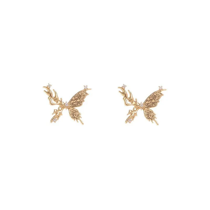 Flaming Butterfly Necklace and Earring set