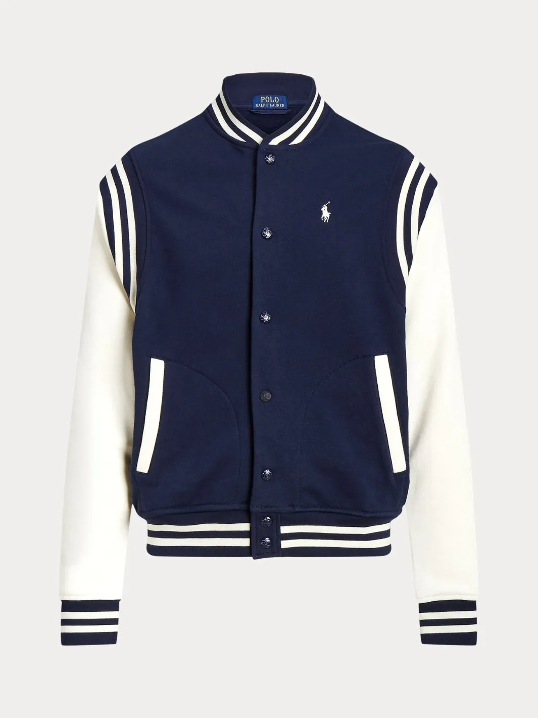 FLEECE BASEBALL JACKET Marine