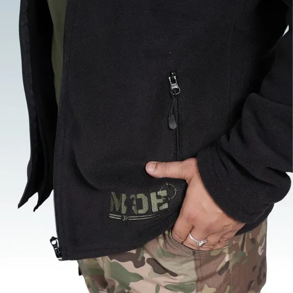 Fleece Full Zipper Black Jacket