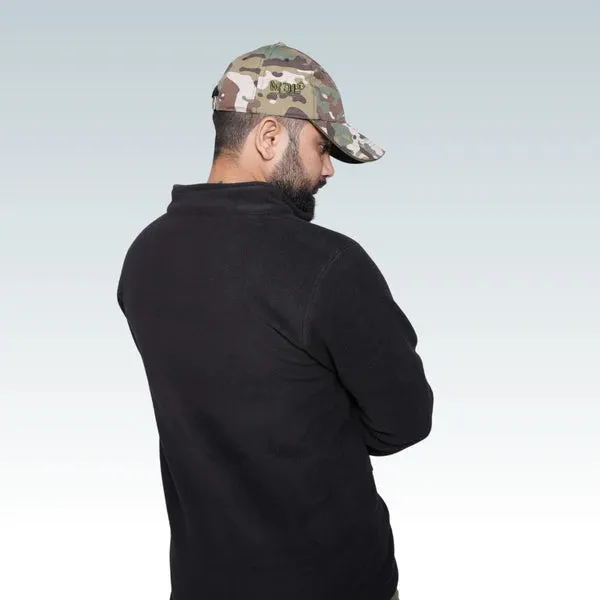 Fleece Full Zipper Black Jacket
