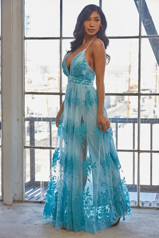 Flora Halter Maxi Dress