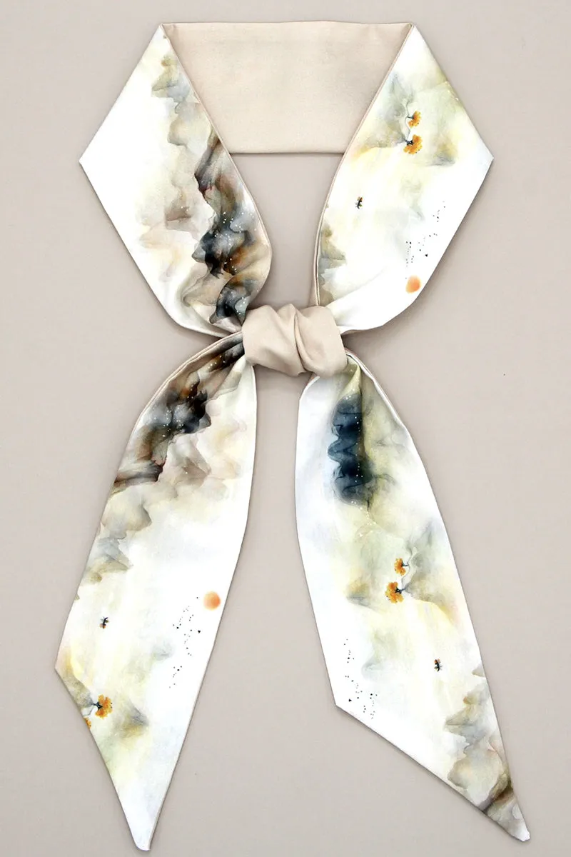 FLORAL PRINT FASHIONABLE TWILLY SCARF