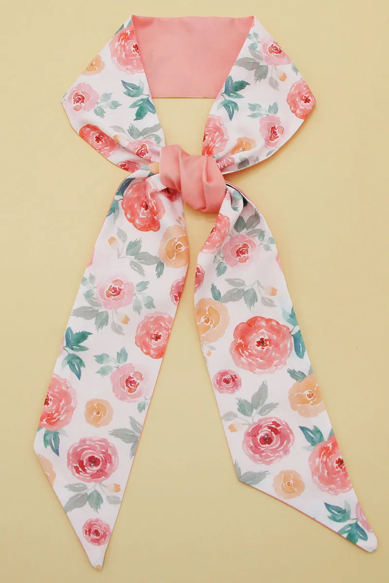FLORAL PRINT FASHIONABLE TWILLY SCARF