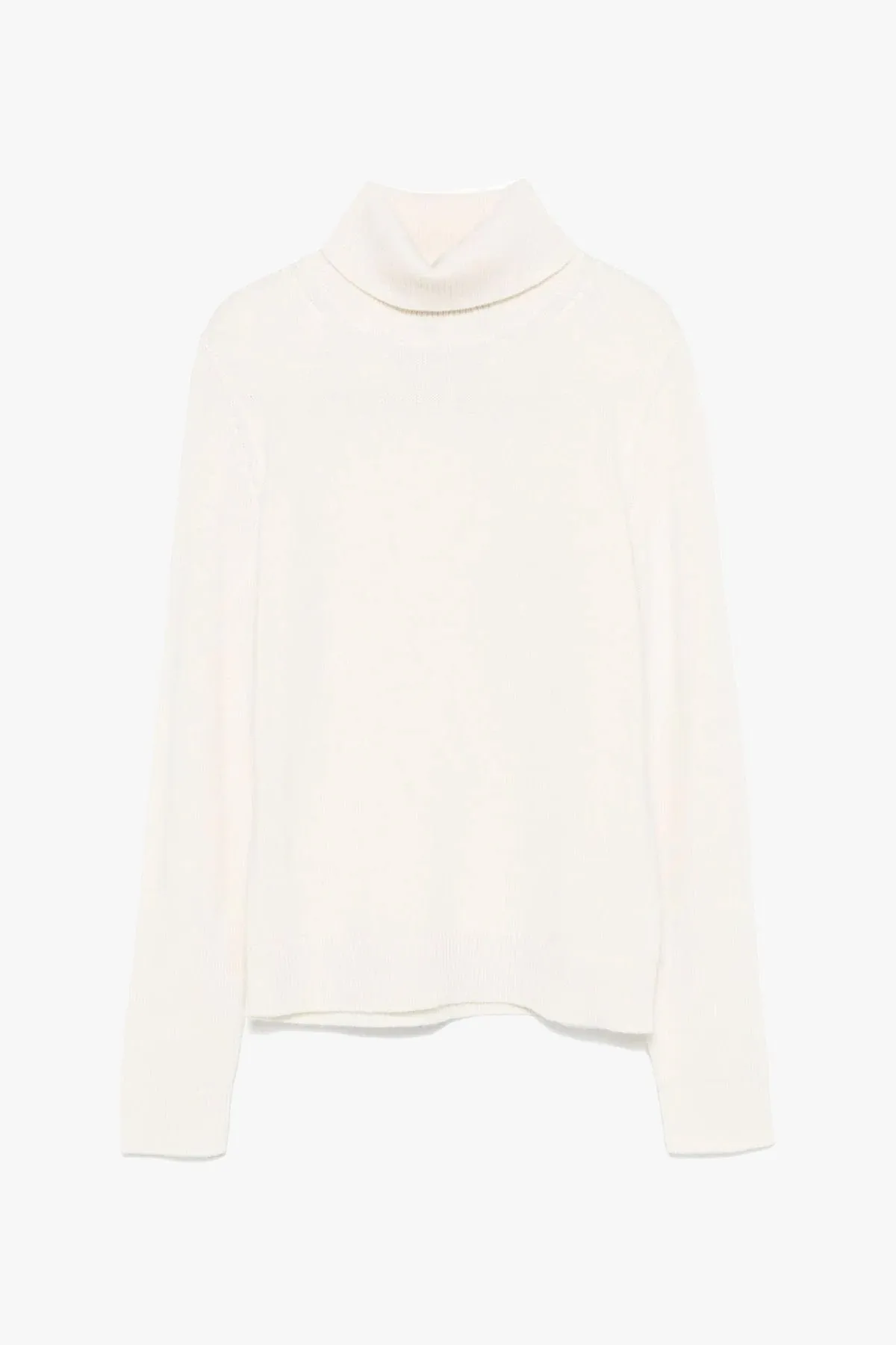 Fold Over Turtleneck Long Sleeve Cashmere