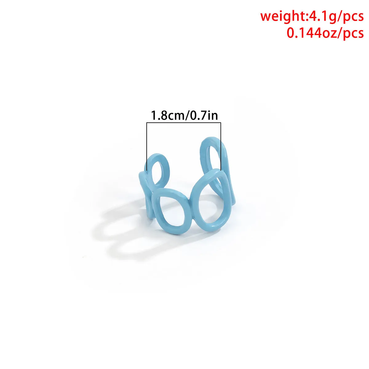 Funky Geometric Alloy Ring with Adjustable Opening for Edgy Female Handpiece