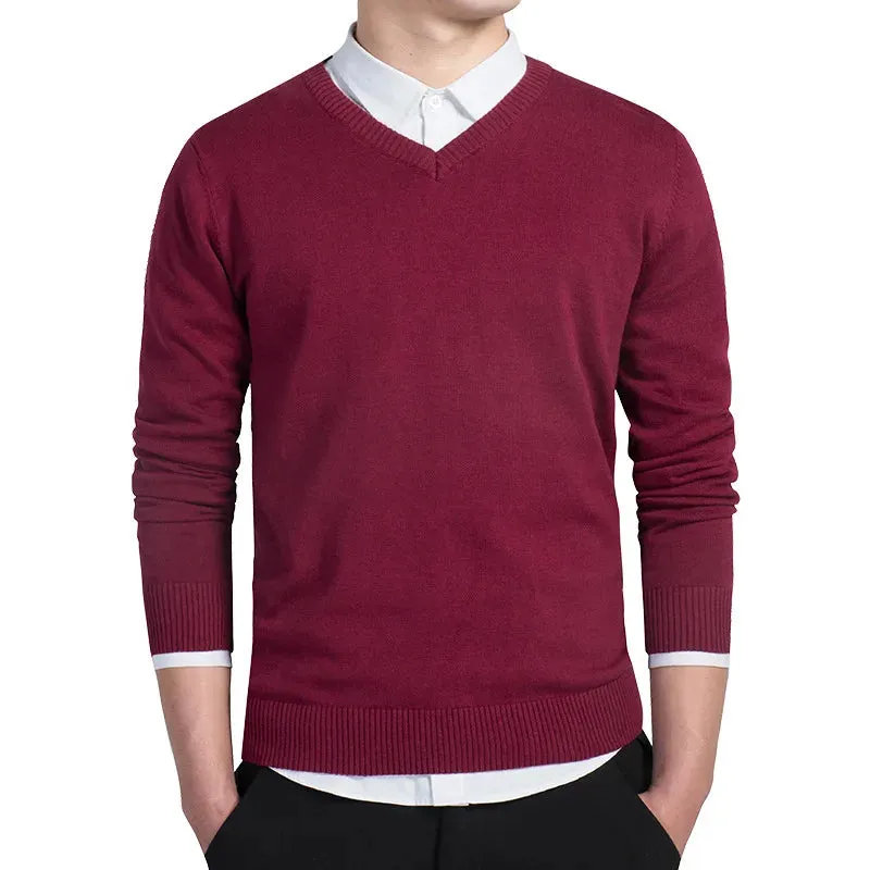 Gents V-Ausschnitt Pullover | Premium gestrickter Pullover mit V-Ausschnitt für Herren