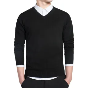 Gents V-Ausschnitt Pullover | Premium gestrickter Pullover mit V-Ausschnitt für Herren