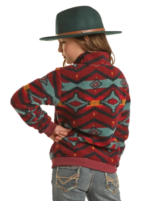 GIRLS SHERPA 1/4 ZIP PULLOVER