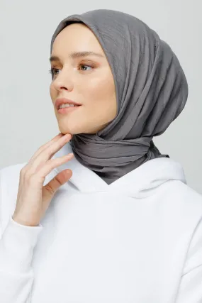 Grey Bamboo Square Scarf