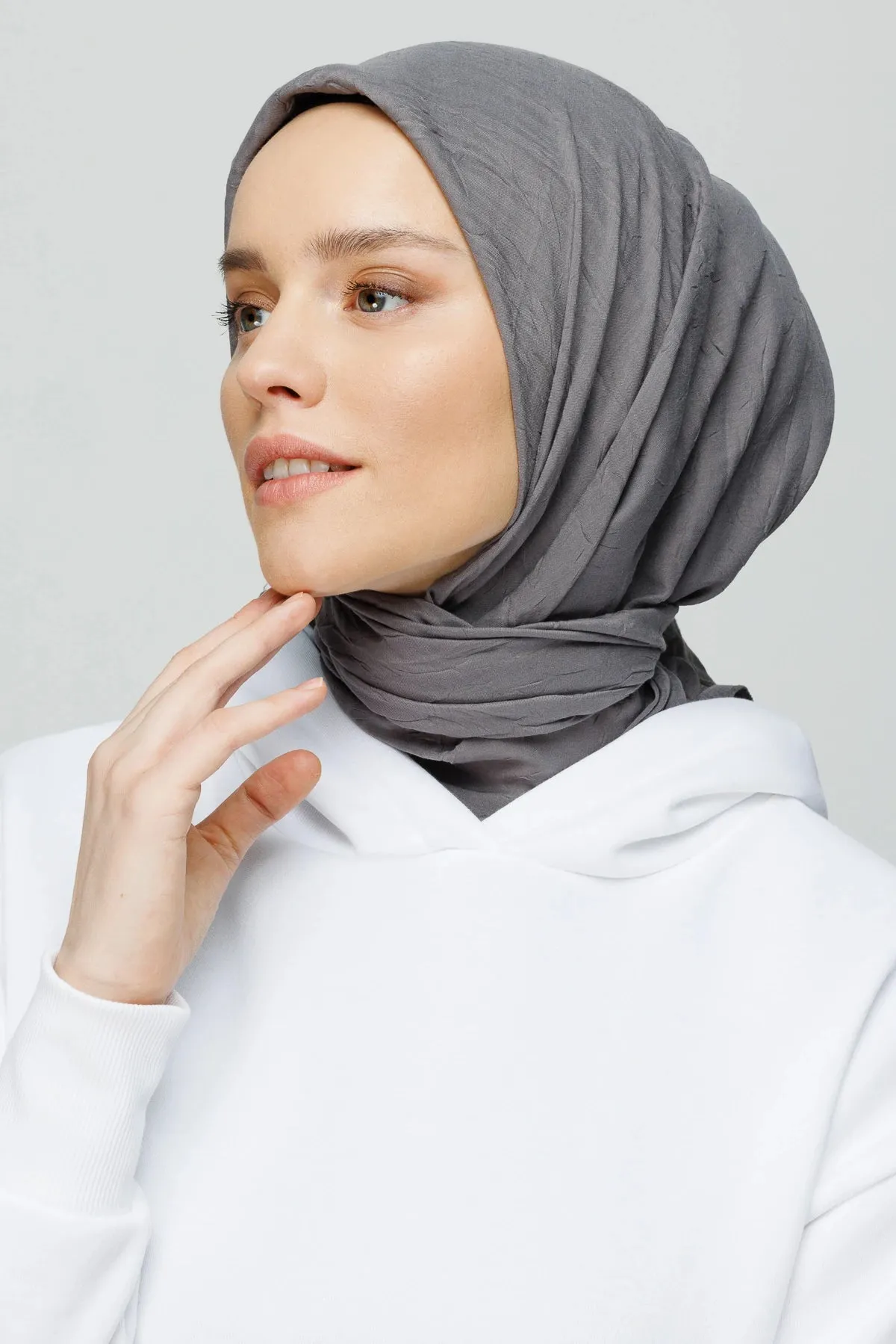 Grey Bamboo Square Scarf