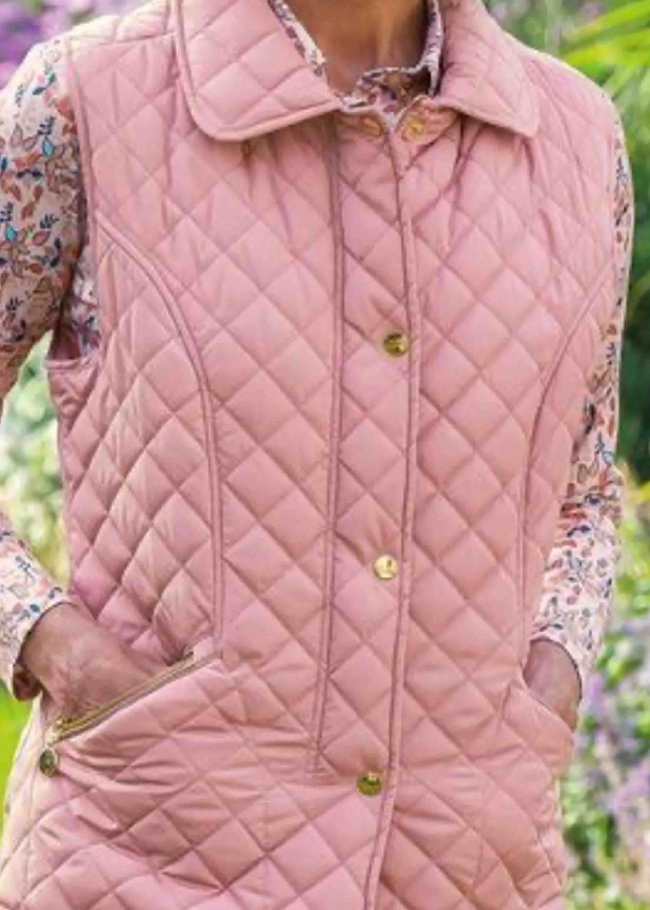 Hatty Diamond Quilted VELCRO® Brand Fastening Gilet