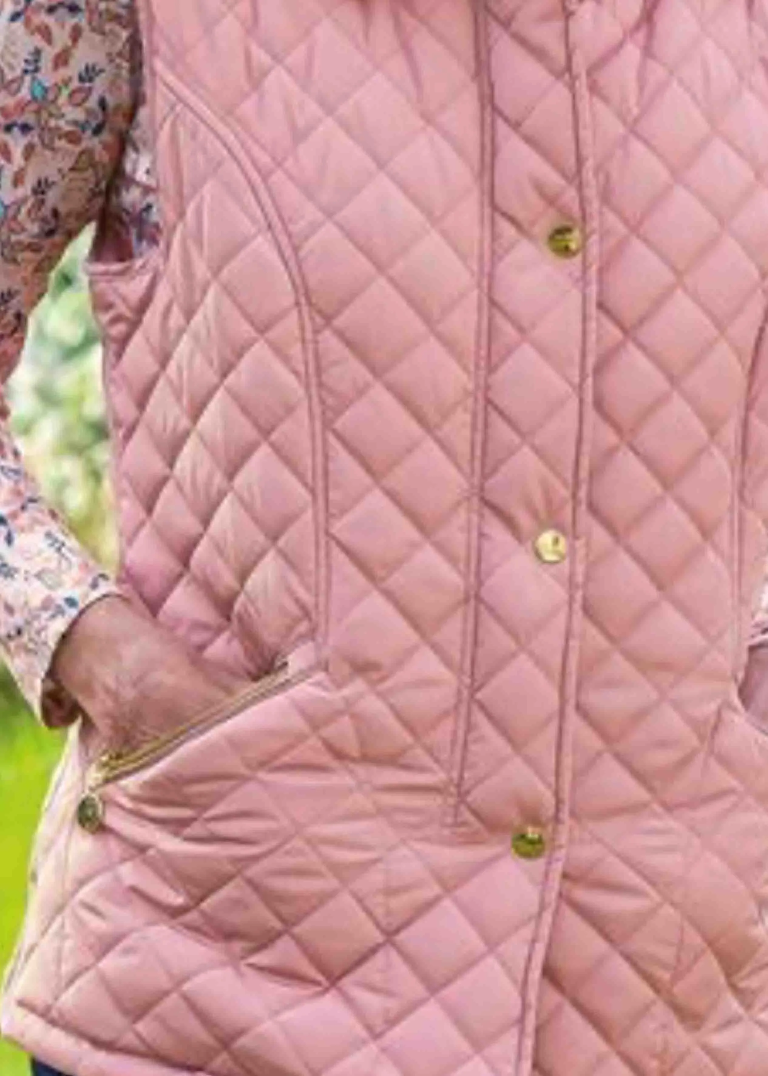 Hatty Diamond Quilted VELCRO® Brand Fastening Gilet