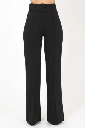 High Waist Buckle Pants