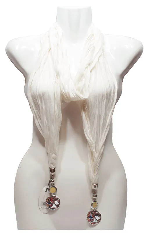 Ladies Silver Flower Pendants Fashion Scarf Wholesale